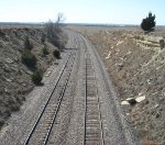 Union Pacific right-of-way, looking west